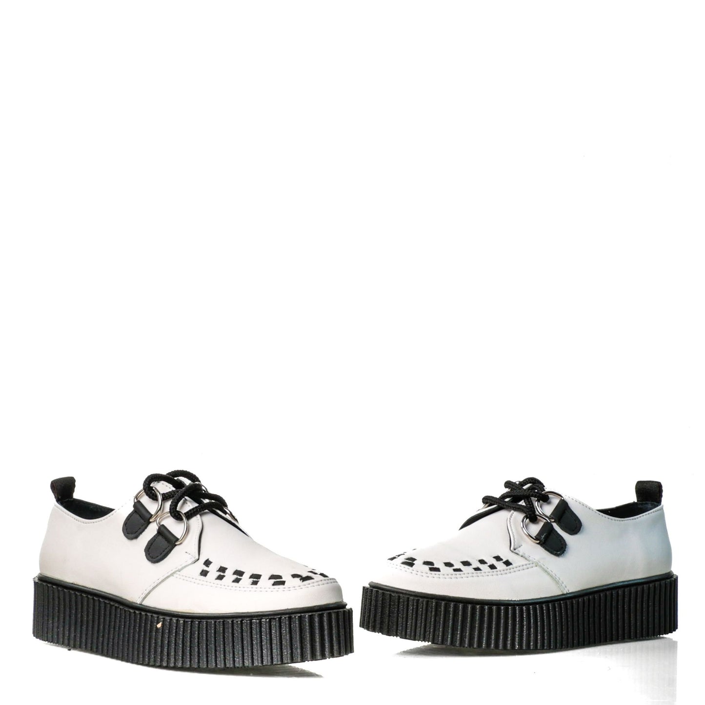 Creeper tejido suela rayas Blanco