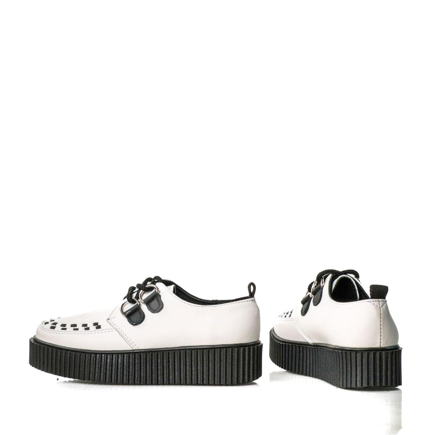Creeper tejido suela rayas Blanco