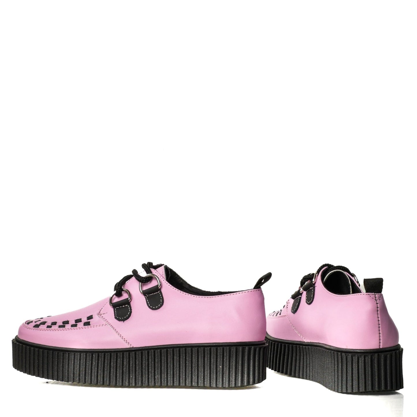 Creeper tejido rosa suela rayas