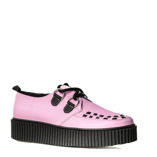 Creeper tejido rosa suela rayas