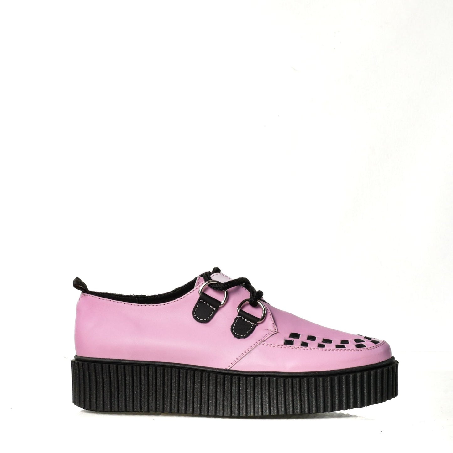 Creeper tejido rosa suela rayas