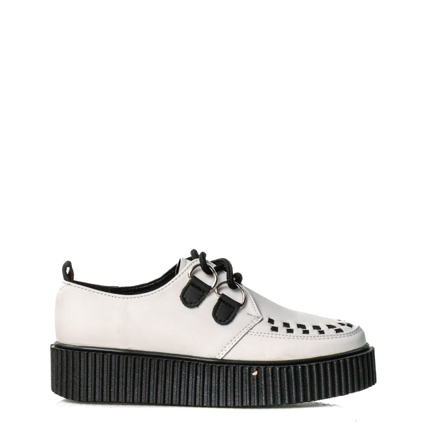 Creeper tejido suela rayas Blanco