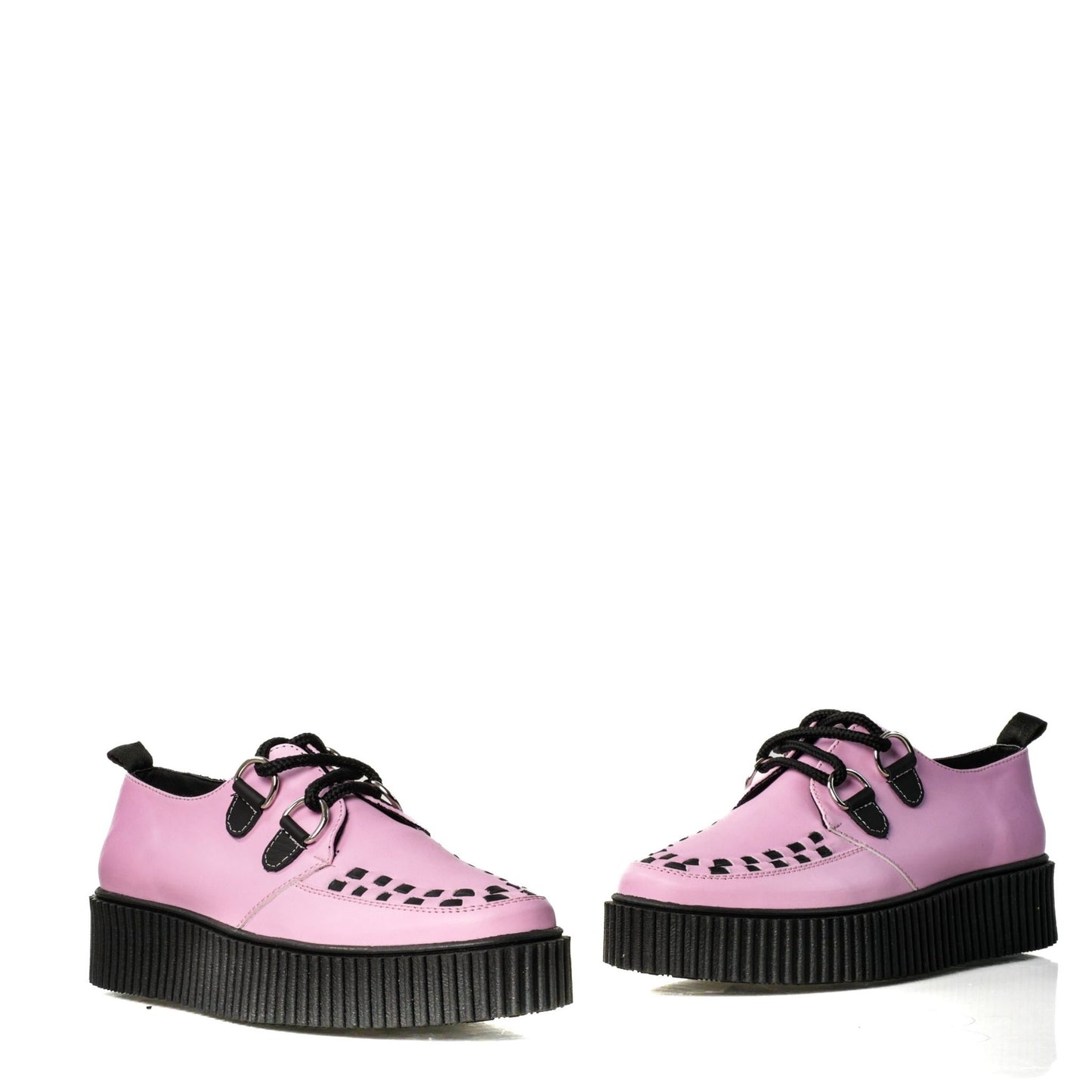 Creeper tejido rosa suela rayas