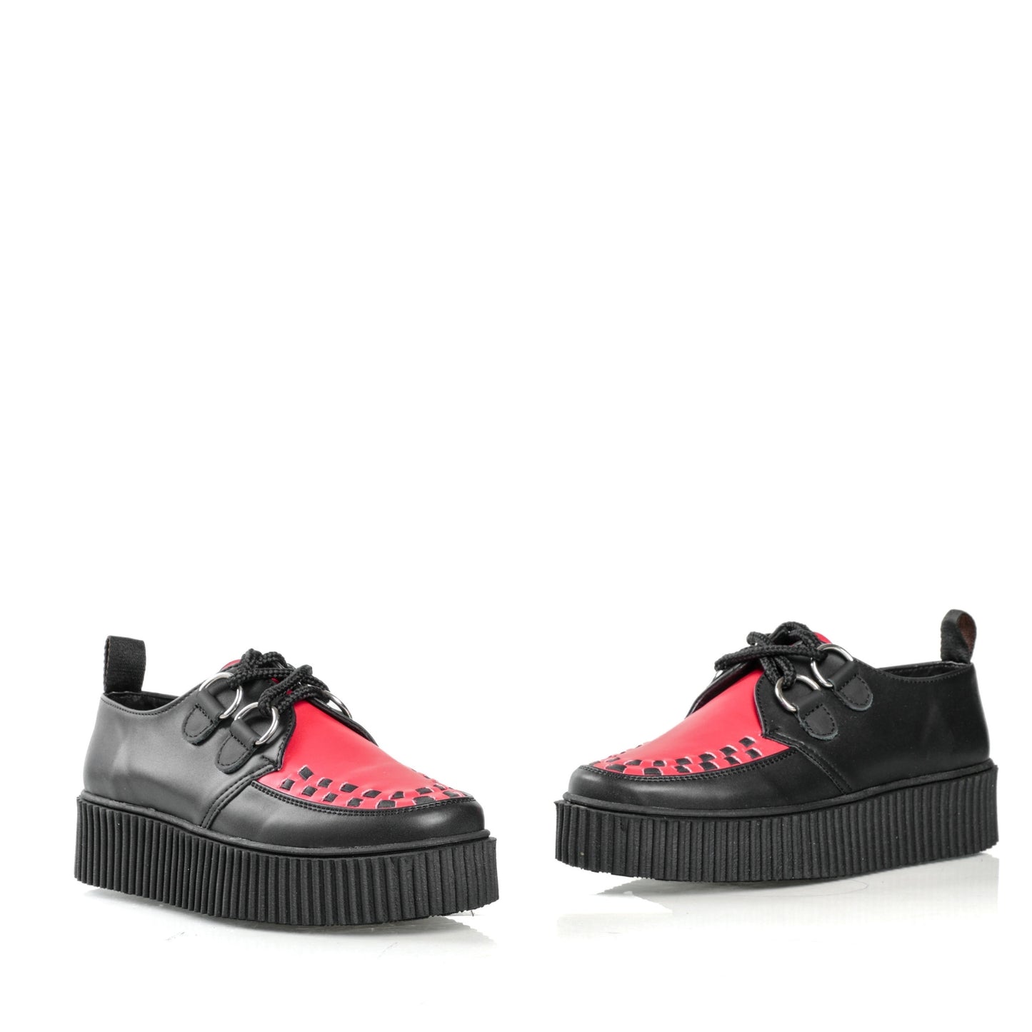 Creeper Negro Mesa roja tejido rallas