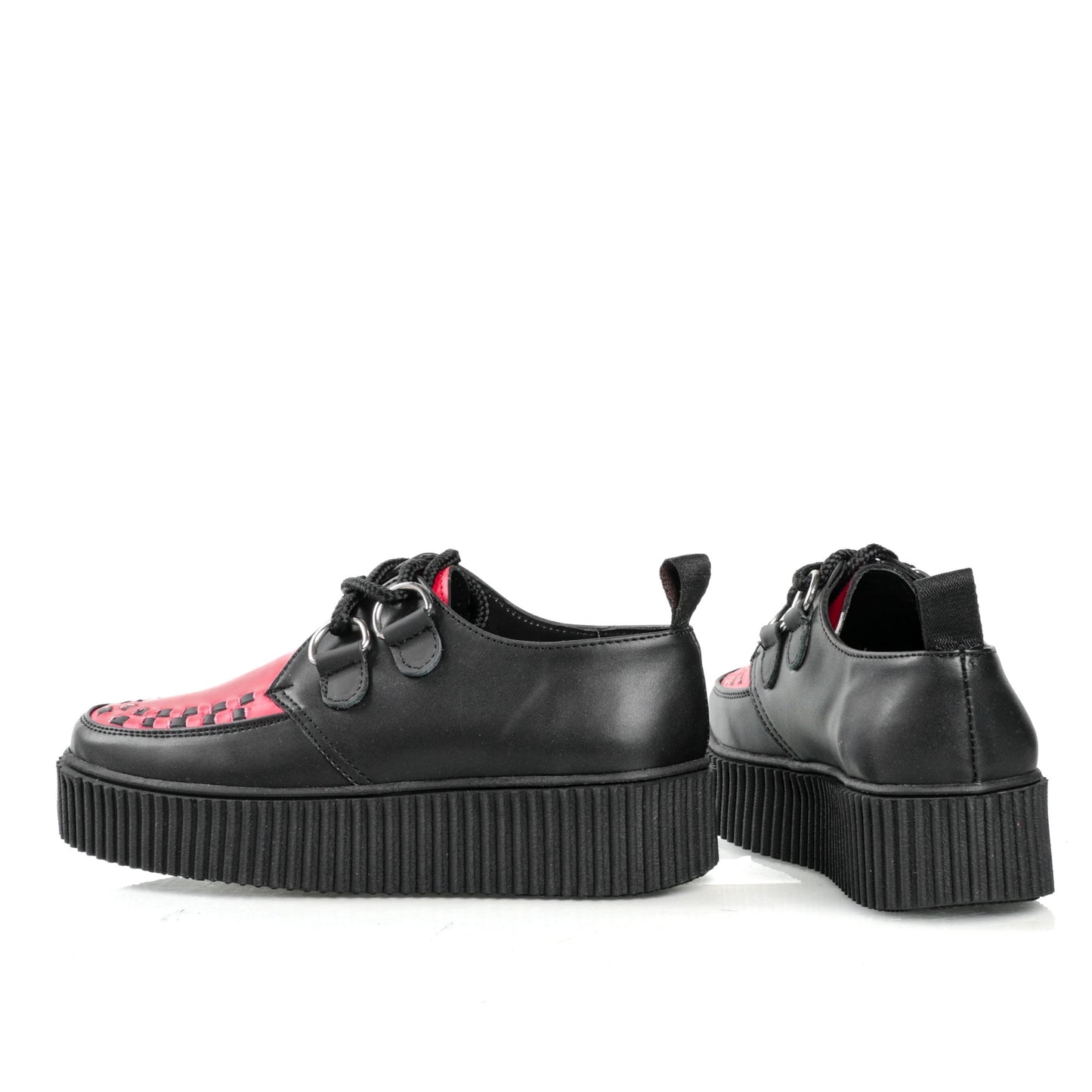 Creeper Negro Mesa roja tejido rallas