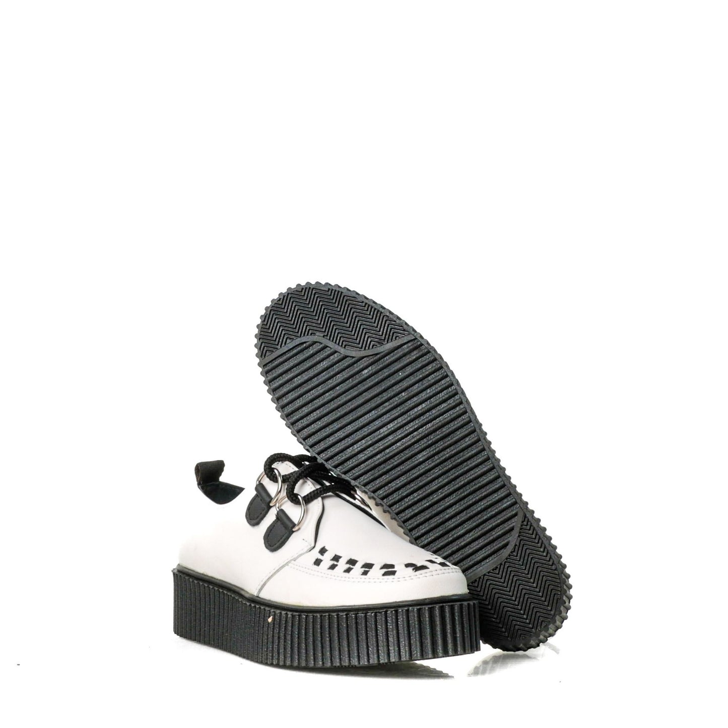 Creeper tejido suela rayas Blanco