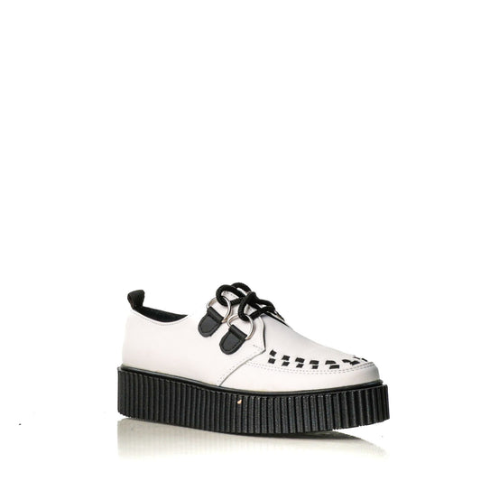 Creeper tejido suela rayas Blanco