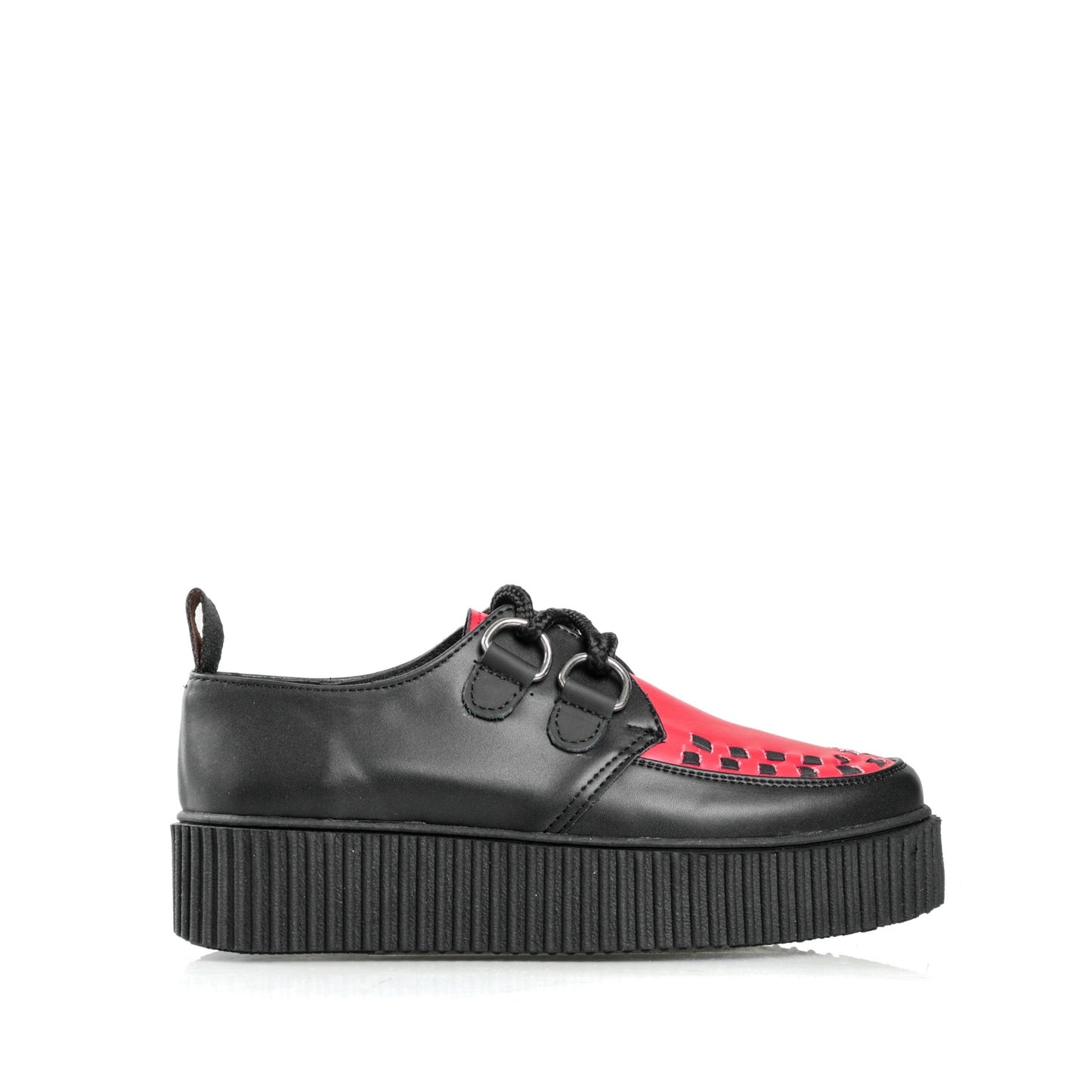 Creeper Negro Mesa roja tejido rallas