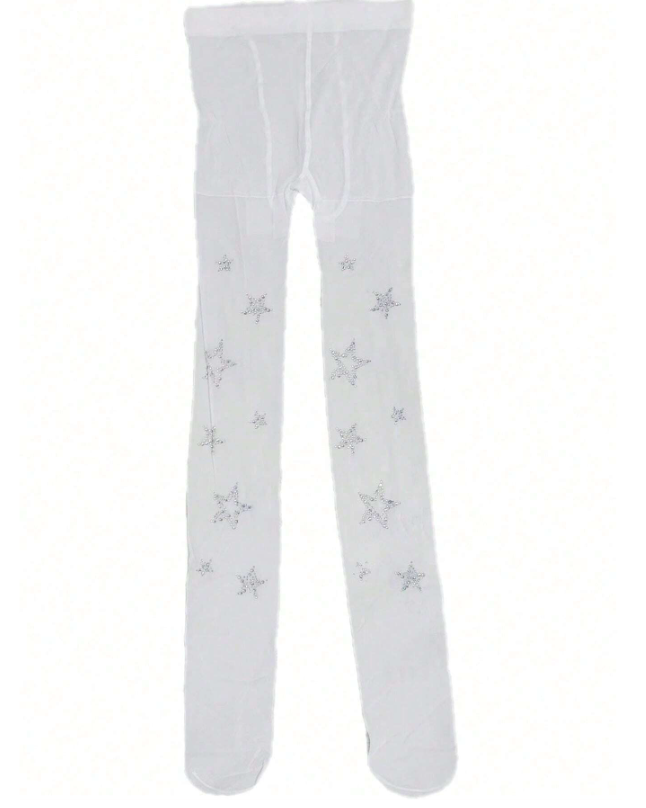 medias blancas con diamantes de imitación con estrellas
