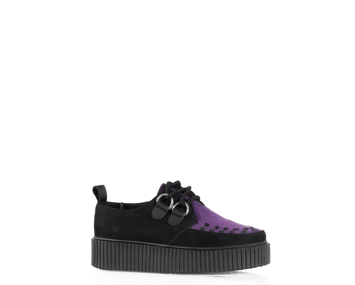 Creeper tejido negro mesa Morada