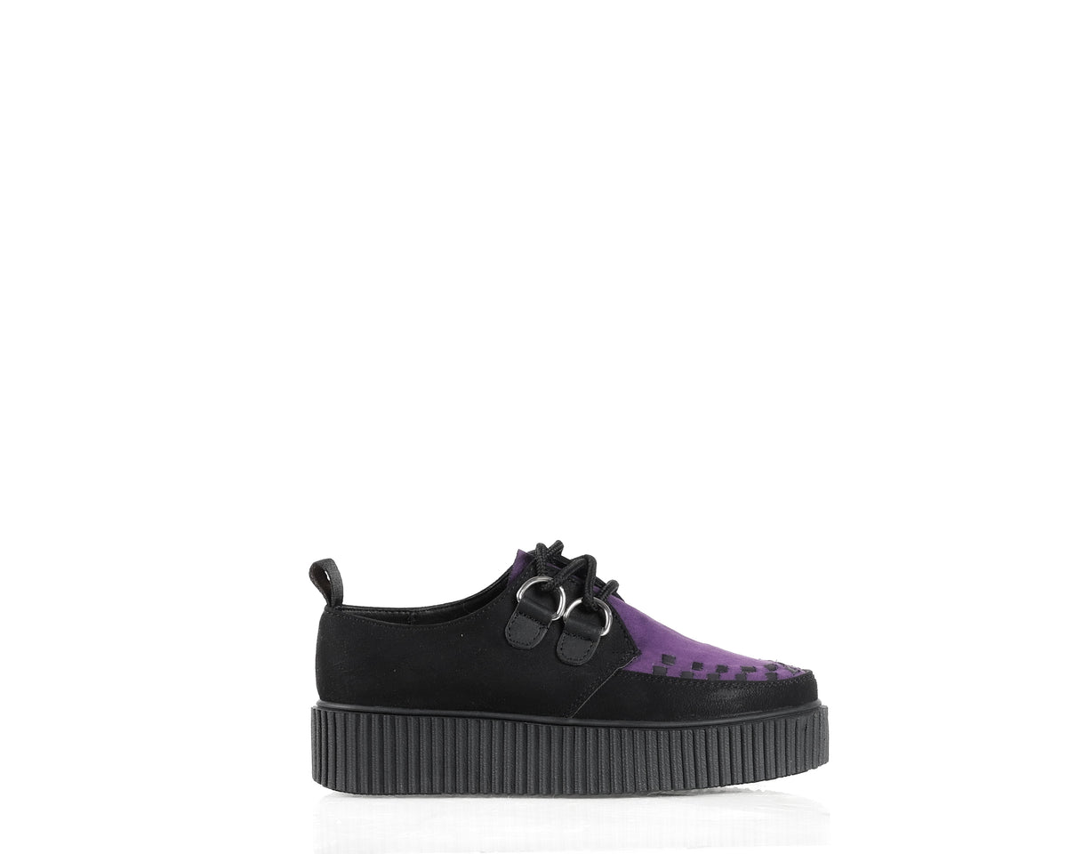 Creeper tejido negro mesa Morada