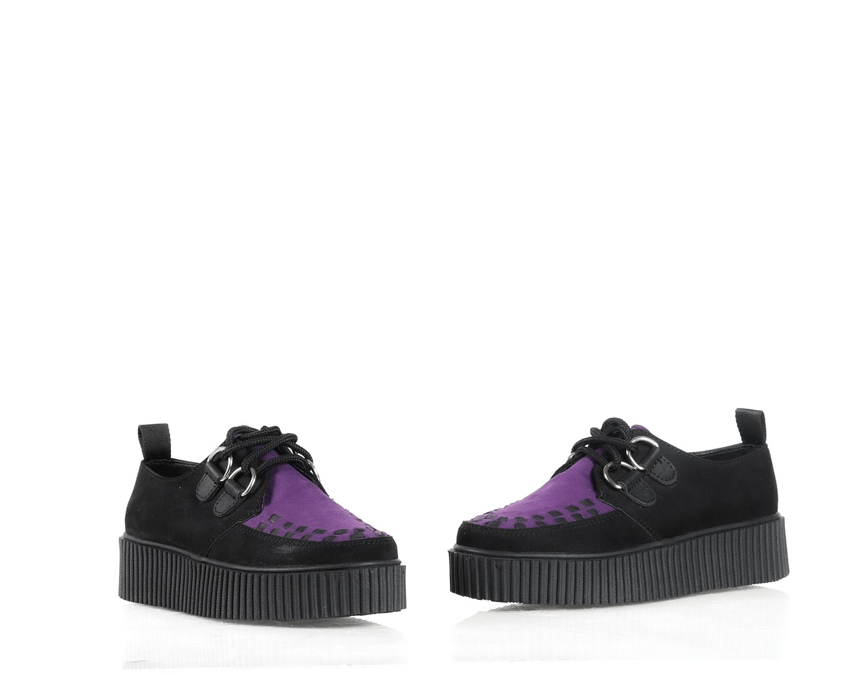 Creeper tejido negro mesa Morada