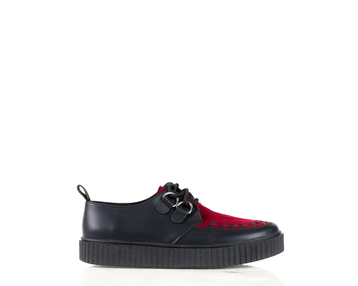 Creeper negro mate Rayas tejido negro mesa vino