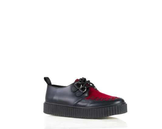 Creeper negro mate Rayas tejido negro mesa vino