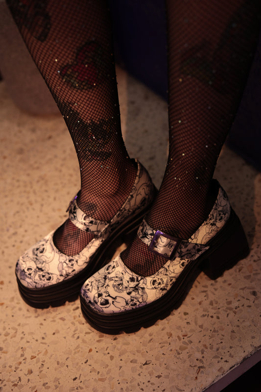 Itzá calavera/flores Blanco