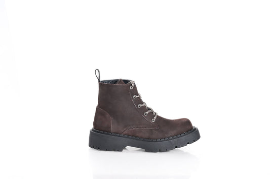 Bota Boluda de la punta cafe Gamuza 100% piel