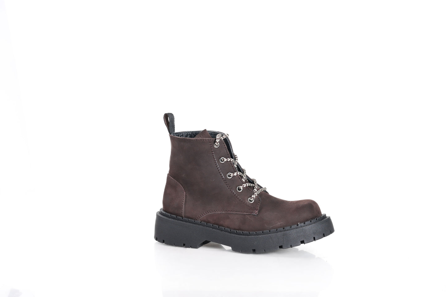 Bota Boluda de la punta cafe Gamuza 100% piel