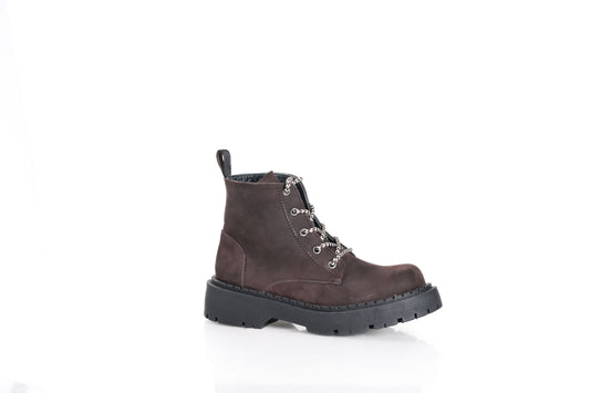 Bota Boluda de la punta cafe Gamuza 100% piel
