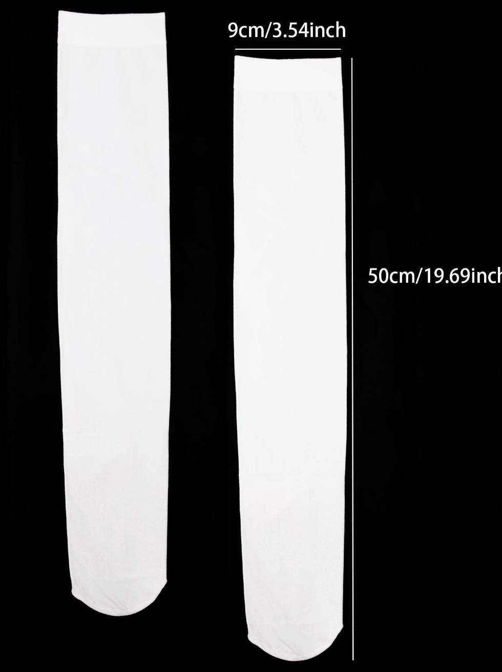 Medias Altas Lisas – Blancas